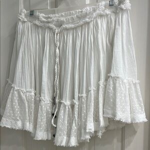 White Ruffled Women's Skirt